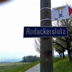 Wegweiser Rodacherstutz, Blick Richtung Schützenhaus