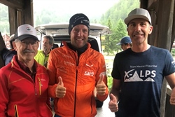 5.Tag x-alps, Chrigel Maurer im Goms am Trockenen