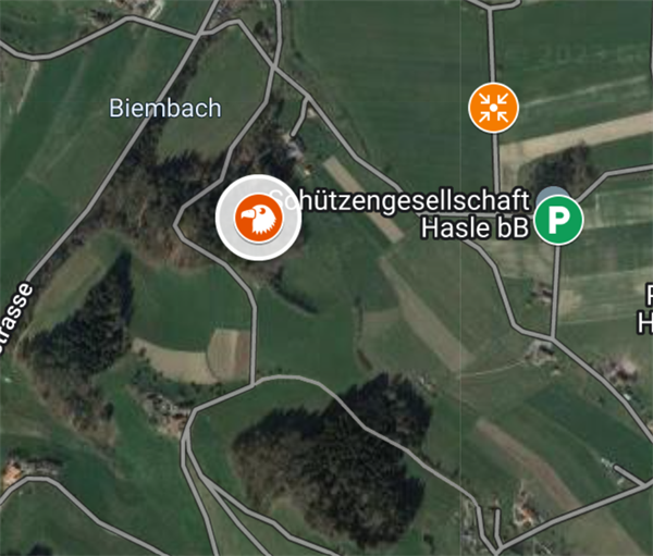 Warnung vor Greifvogel am Bisehoger